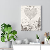 Lyrics -- Patrick & Shana 9/30/2020 -- Canvas 11x14 -- Printify