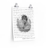 Lyrics -- Mark & Angie 05-21-1977 -- 11x14 -- Printify