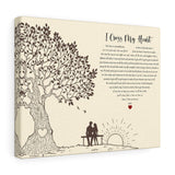 Lyrics -- I Cross My Heart -- style 5 -- Canvas 11x14 -- Printify