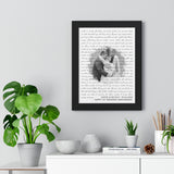 Lyrics -- Justin & Nicole 10/24/2020 -- Black Framed 12”x16” -- Printify