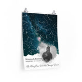 Map poster -- Brianna & Kiesean 5/8/2020 -- 18x24 -- Printify