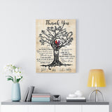 Thank you -- 8 -- Canvas 18x24 -- Printify