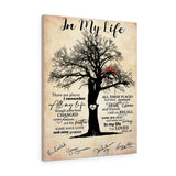 In My Life Lyrics -- Canvas 24"x30" -- 15