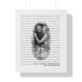 Lyrics -- Jason & Cassandra September 29, 2001 -- White frame 11x14 -- Printify