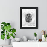 Lyrics -- Lance & Brenda 11.20.2020 -- Black framed 11x14 -- Printify