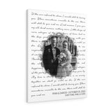 Lyrics -- Ryan & Darcie -- Canvas 24x30 -- printify