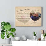 Lyrics -- Larry and Jan 02/14/2022 -- Canvas 12x16 -- Printify