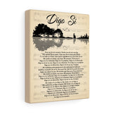 Music Song Poster -- Canvas  8"x10" -- Digo Si -- Printify