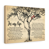 in My Life Song -- Canvas 12"X16" -- 33