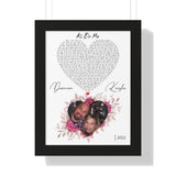Lyrics -- Keisha & Damian 2022 -- Black framed 12x16 -- Printify