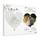 Lyrics Song -- Canvas 18"X24" -- Amber & Chris