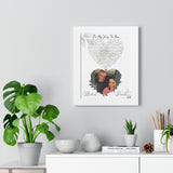 Lyrics Song -- White framed poster/ 11"x14" -- Michael & Pamela