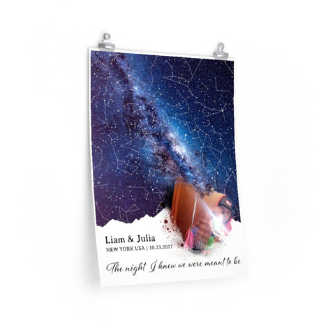 Stars Map -- Poster 18"x24" -- Liam & Julia