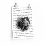Lyrics -- Mike & Amanda 12/29/01 -- 11x14 -- Printify