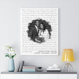 Lyrics -- JAMES & TA-TYONA 10.16.2020 -- Canvas 24x30 -- Printify