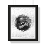 Lyrics -- M & M 11.7.2021 -- Black framed 16x20 -- Printify
