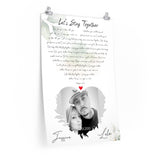 Lyrics -- Jessica & Lalo 12/01/2010 -- 20x30 -- Printify