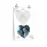 Lyrics -- Kayla & Elton 04-22-2022 -- 12x18 -- Printify