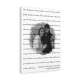 Lyrics -- Nathan & Felicia 03.01.2021 -- Canvas 18x24 -- Printify