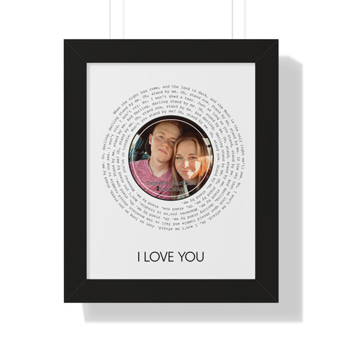 Song Record -- Black framed poster/ 11"x14" -- Tanner & Courtlynn