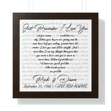 Printify Walnut Framed 16x26 Poster - Rick and Diane - September 21, 1958 - I LOVE YOU ALWAYS