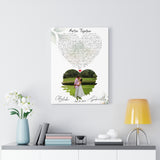 Lyrics -- Blake & Gabriella July 28, 2014 -- Canvas 18x24 -- Printify