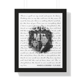 Lyrics -- Mando & Desiree 11/21/2020 -- Black framed 16x20 -- Printify