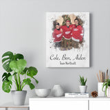 Poster -- Cole, Ben, Aiden -- Canvas 11x14 -- Printify