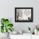 Lyrics -- Nobody But You -- Black framed 11x14 -- Printify