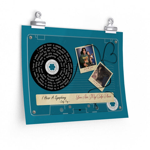 Cassettes-Tape Prints -- poster/ 11''x14'' -- Justin & Yisela