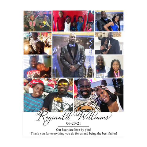 Dad Family Love -- Easel Back Canvas 8"x10" -- Reginald Williams