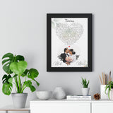 Lyrics -- Mark & Maria 11.12.2020 -- Black Framed 12”x16” -- Printify