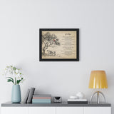 Lyrics Song -- Black framed poster/ 16"x20" -- Goodbye (Kenny Rogers )