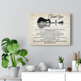 Thank You Lyrics -- Canvas  11"X14" -- 27