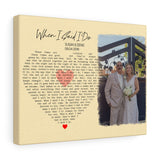 Music Lyrics Song -- Canvas 11"X14" -- Susan & Denis
