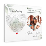 Lyrics -- Sandra & Hubert 12-18-81 -- Canvas 24x30 -- Printify