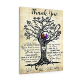 Thank You Lyrics Poster -- Canvas 24"x30" -- 8 -- printify