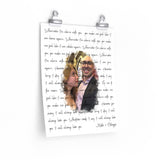 Lyrics -- Mike + Olesya -- 11x14 -- Printify
