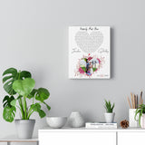 Lyrics -- Jordan & Shelby July 4th 2020 -- Canvas 8x10 -- Printify