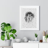 Lyrics Song -- White framed poster/ 12"x16" -- Chelsea & Christian