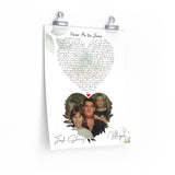 Lyrics Song -- poster/ 11''x14'' -- Josh Sherry and megan