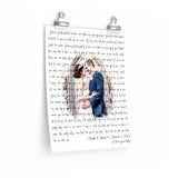 Lyrics -- Mark & Lara • March 5, 2016 • I love you baby -- 11x14 -- Printify