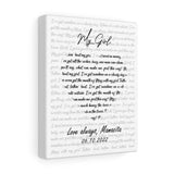 Lyrics Song -- Canvas 8"x10" -- Mamacita 06.10.2022