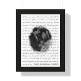 Lyrics -- Tracy & Donovan 11.28.1995 -- Black Framed 12”x16” -- Printify