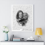 Lyrics -- Rob & Karmen 03.25.11 -- Canvas 24x30 -- Printify