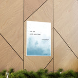 Printify Matte 11x14 Poster - Blue Font 4 - You Are Much More Than a Number