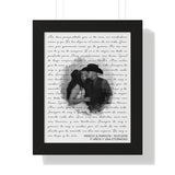 Lyrics --  Marco & Marilyn 10.07.2010 -- Black frame 11x14 -- Printify