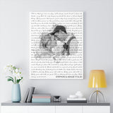 Music Lyrics Song -- Canvas 24"x30" -- Stephon & Ashlee