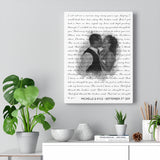 Lyrics -- Michelle & Kyle -- Canvas 12x16 -- printify