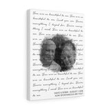 Lyrics -- David & Robin August 7, 2018 -- Canvas 12x16 -- Printify